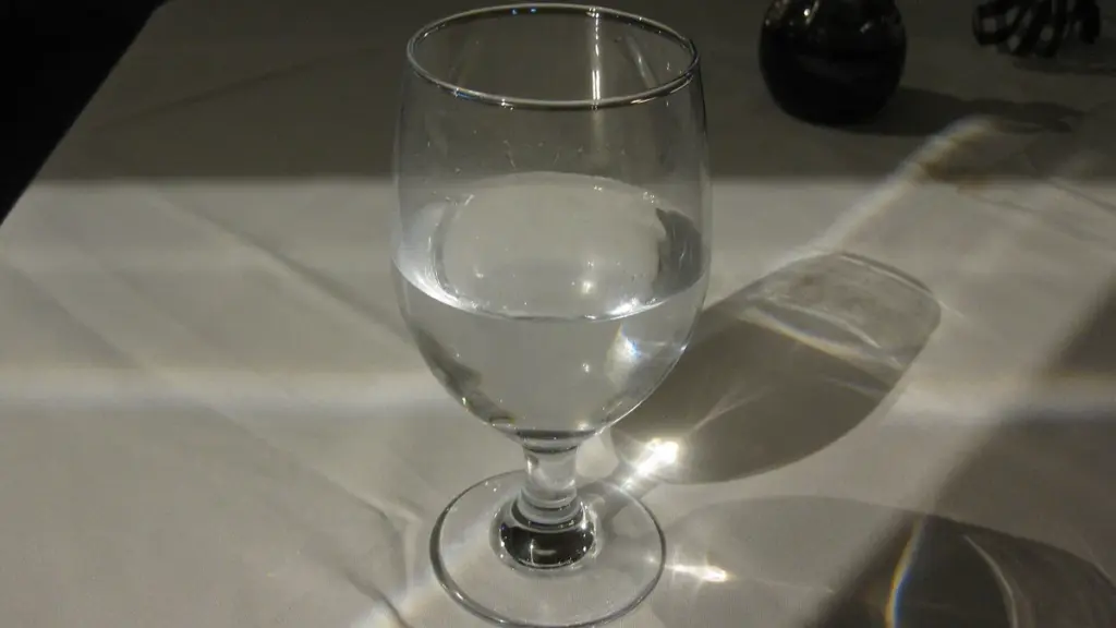Sunlight passing through a glass of water
