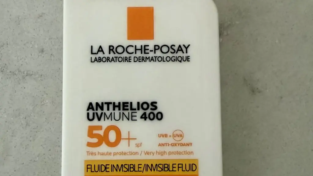 A bottle of sunscreen
